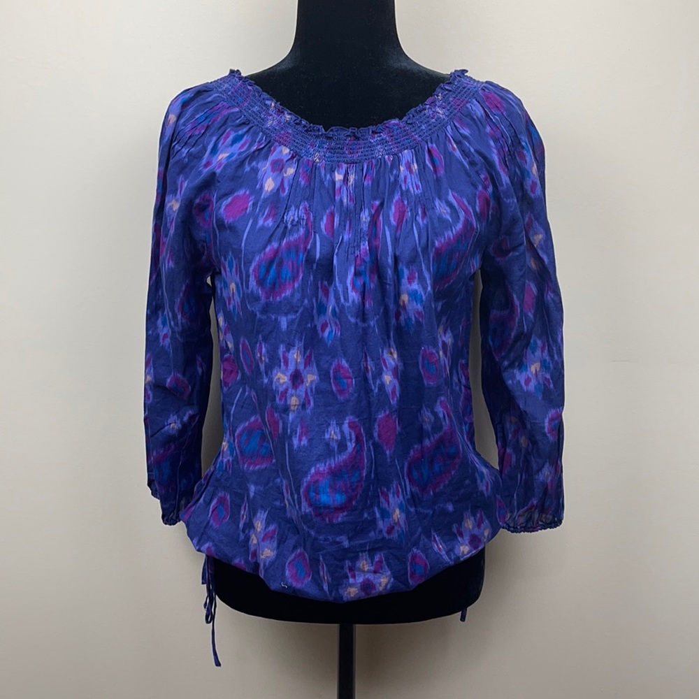 Lucky Brand Lightweight Printed Blouse Size small